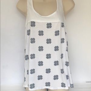 Splendid Flowy White Tank Top